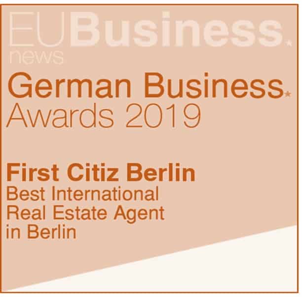 Награда - Лучшее международное агентство недвижимости в Берлине