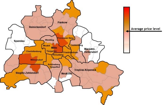 Berlin property prices map - Most affordable & most expensive areas in Berlin