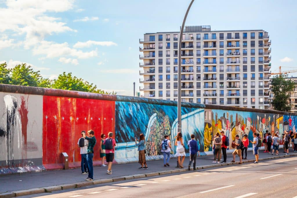 Walking distance from East side Gallery in Friedrichshain, one of most iconic landmarks in the capital of Germany