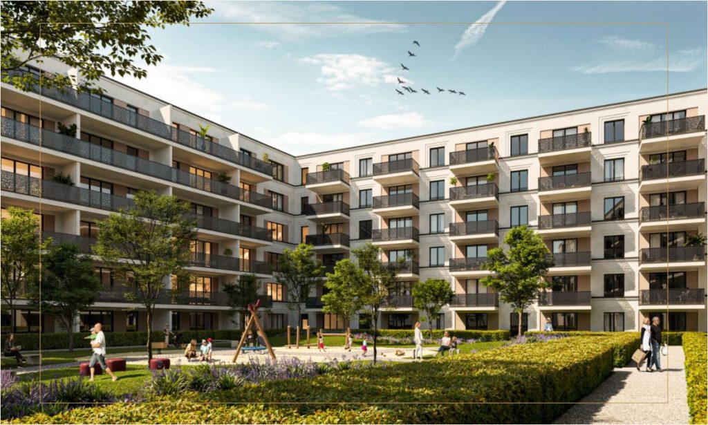 Visualization of courtyard apartments for sale in The FRANZ Berlin