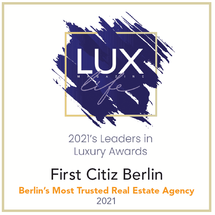 Award of most trusted real estate agency in Berlin - 2021 - First Citiz Berlin