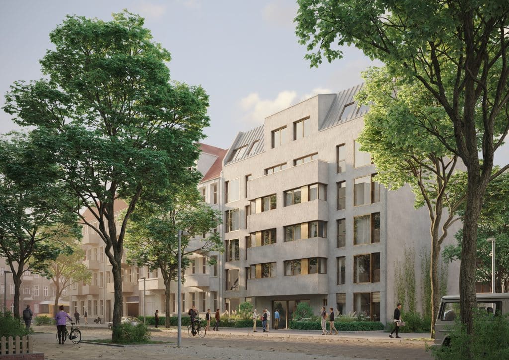 Frontbuild of the duett upscale property in the the capital of Germany