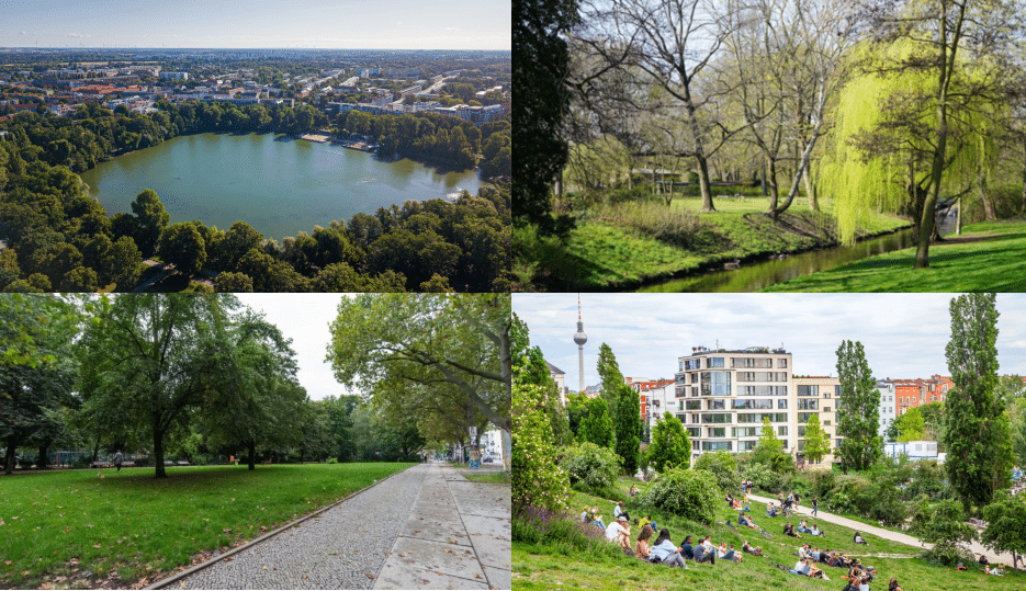 Green areas in Pankow next to the Duett property
