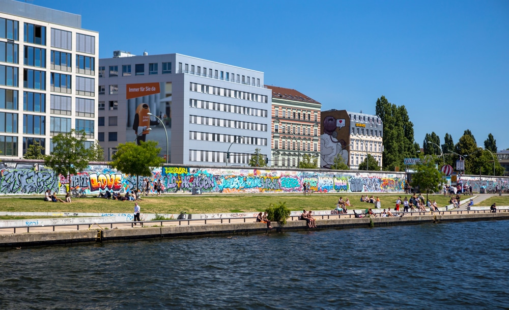 East side gallery in Berlin Friedrichshain is probably the largest open air art gallery in the world