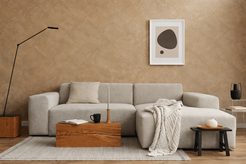 Musterwohnzimmer im Neubauprojekt in Berlin Friedrichshain