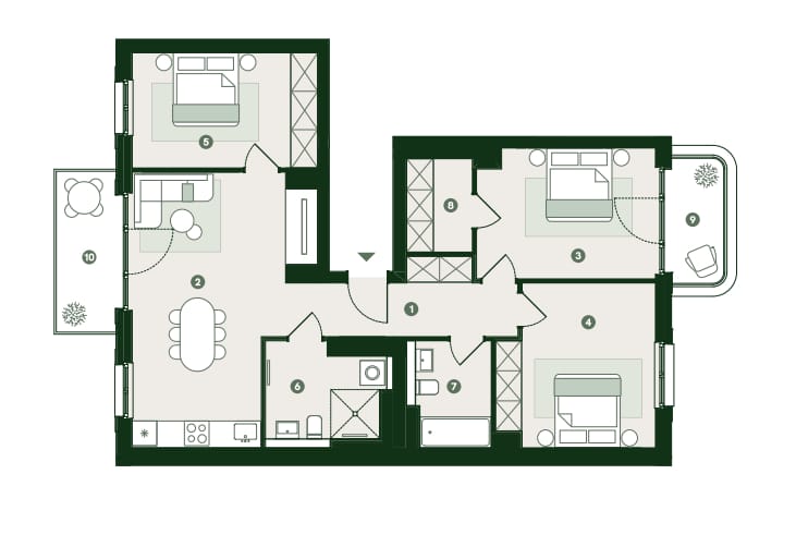 4 Zimmer Wohnung zu verkaufen in Neubauprojekt Eckert Carré