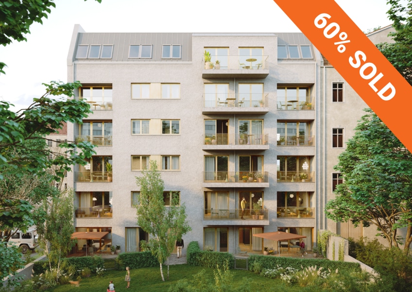 View of the new build Herthas Duett next to Berlin Prenzlauer Berg