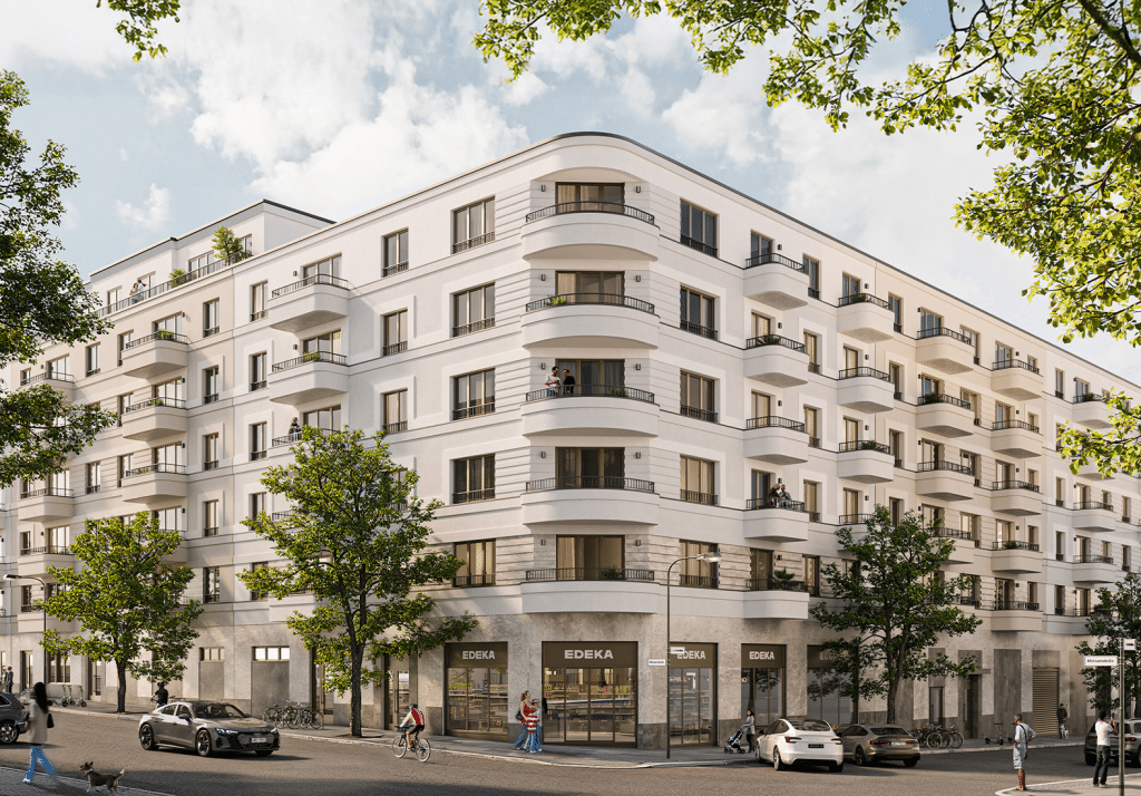 Aussenansicht des Neubauprojekts Eckert Carré in Berlin Friedrichshain