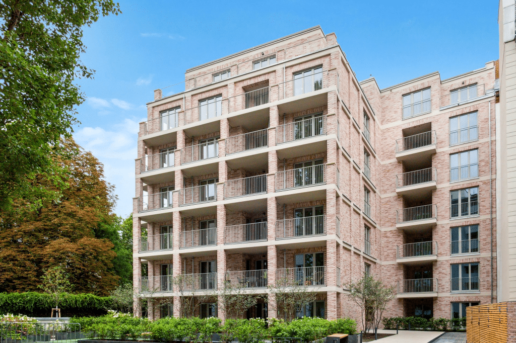 View of the newly build Hofgartenhaus in Berlin Kreuzberg