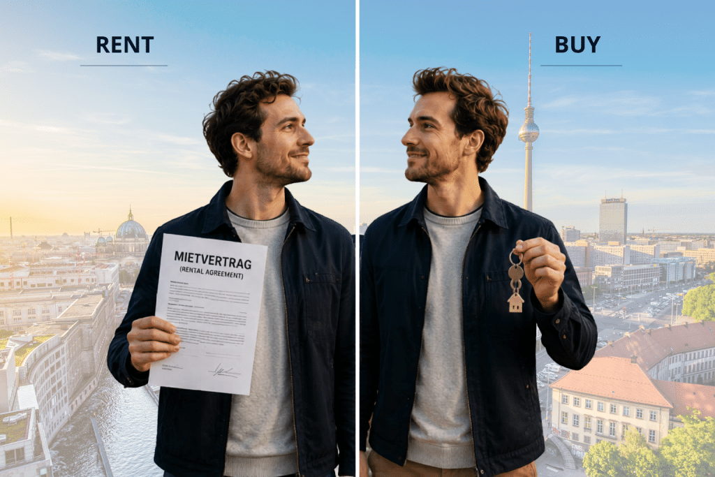 Illustrative rendering of Rent or buy an apartment in Berlin?