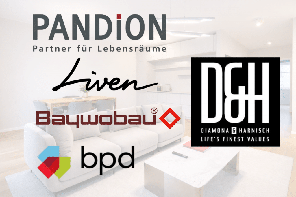 5 most important Property Project developers in Berlin: Liven, bdp, PANDION, Diamona & Harnisch, Baywobau