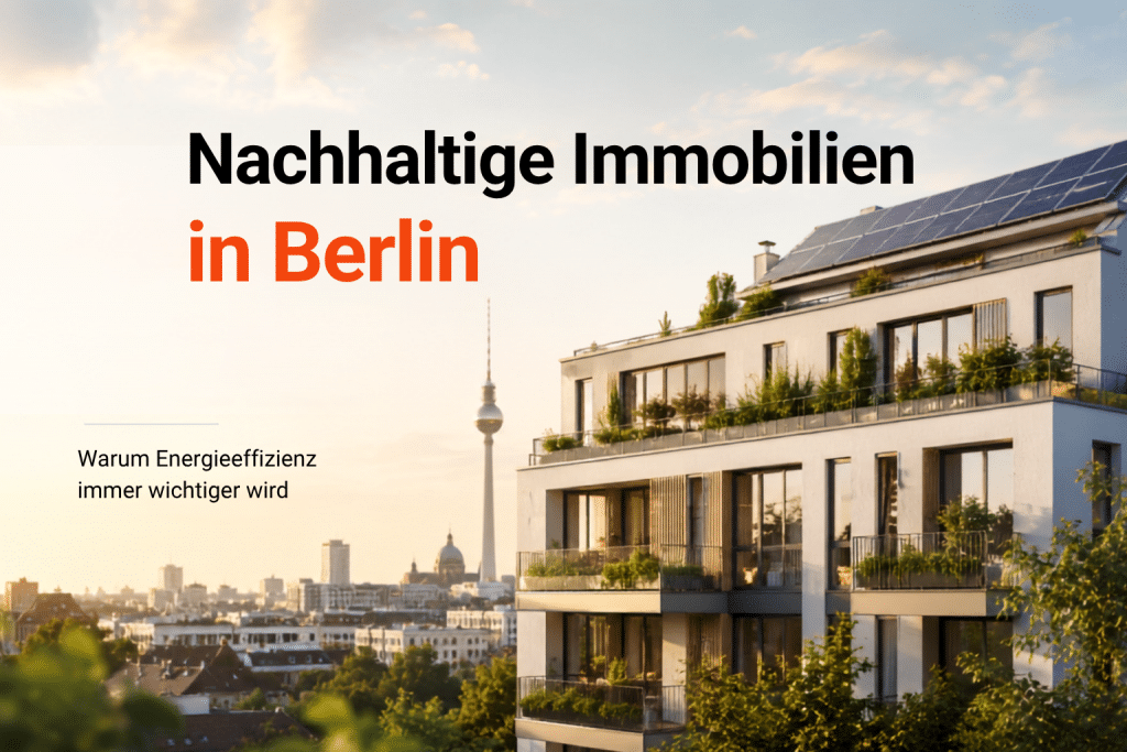 Visualisierung eines nachhaltigem Neubaugebäudes in Berlin mit Solaranlage auf dem Dach