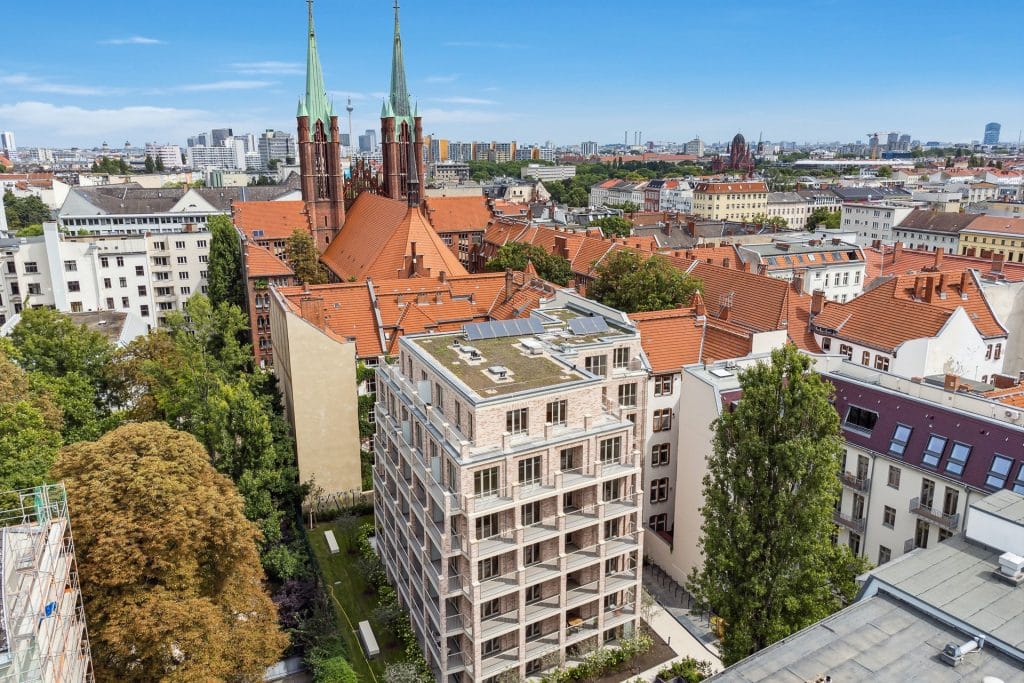 Aussenansicht des Neubaus Hofgartenhaus in Kreuberg, Berlin