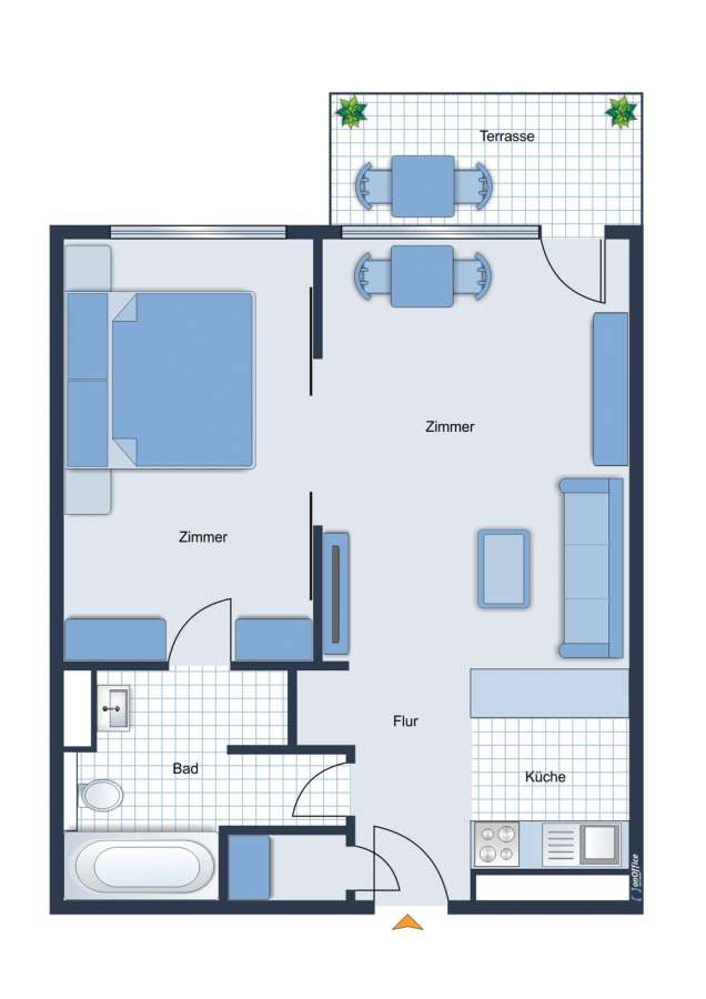 Sold! Charming 2 room apartment for sale in Berlin Prenzlauer Berg - floor plan
