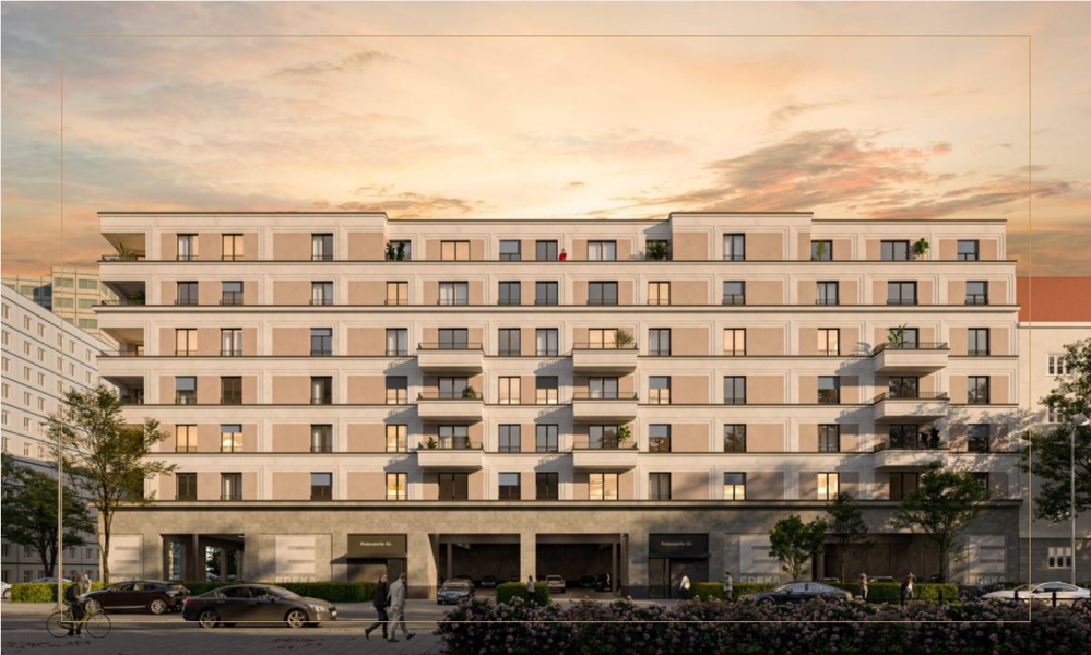 Qlistings Prestigious 4-room apartment with two sunny balconies near Mercedes-Benz Arena, De main image