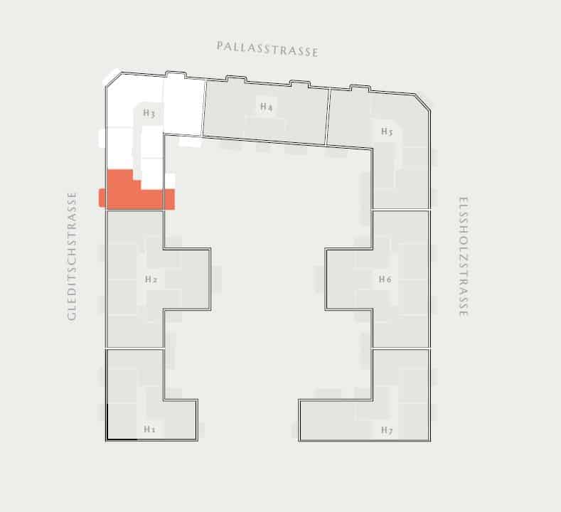 Am Winterfeldtplatz-moderne 3- Zimmer Wohnung mit 2 Balkonen - Grundriss