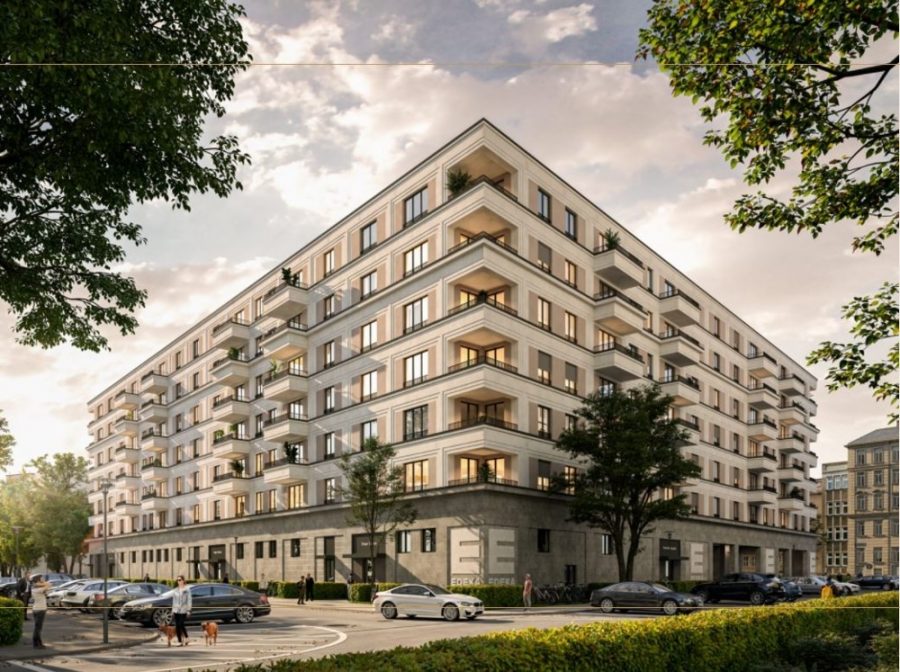 Brand-new studio apartment on top floor with spacious balcony in Friedrichshain - Bild