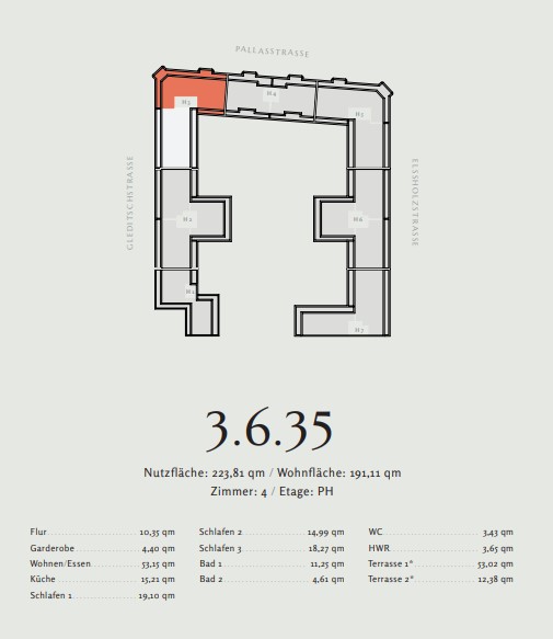Wunderschönes Penthaus in begehrtester Lage Berlins mit 4 Zimmern und 2 Terrassen in 3 Blickrichtungen - Bild