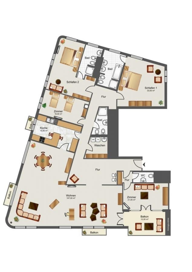 Best location of Berlin 307 m² prestige apartment next to Potsdamer Platz - Floor plan