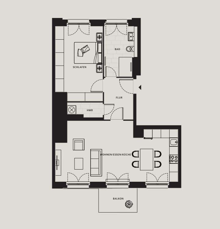 Ready-to-move upscale project in the beating heart of Schöneberg. - Floor plan