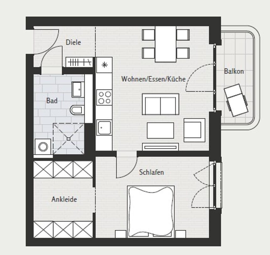 Luxurious 2-room apartment with large balcony in front of Winterfeldtplatz - Bild