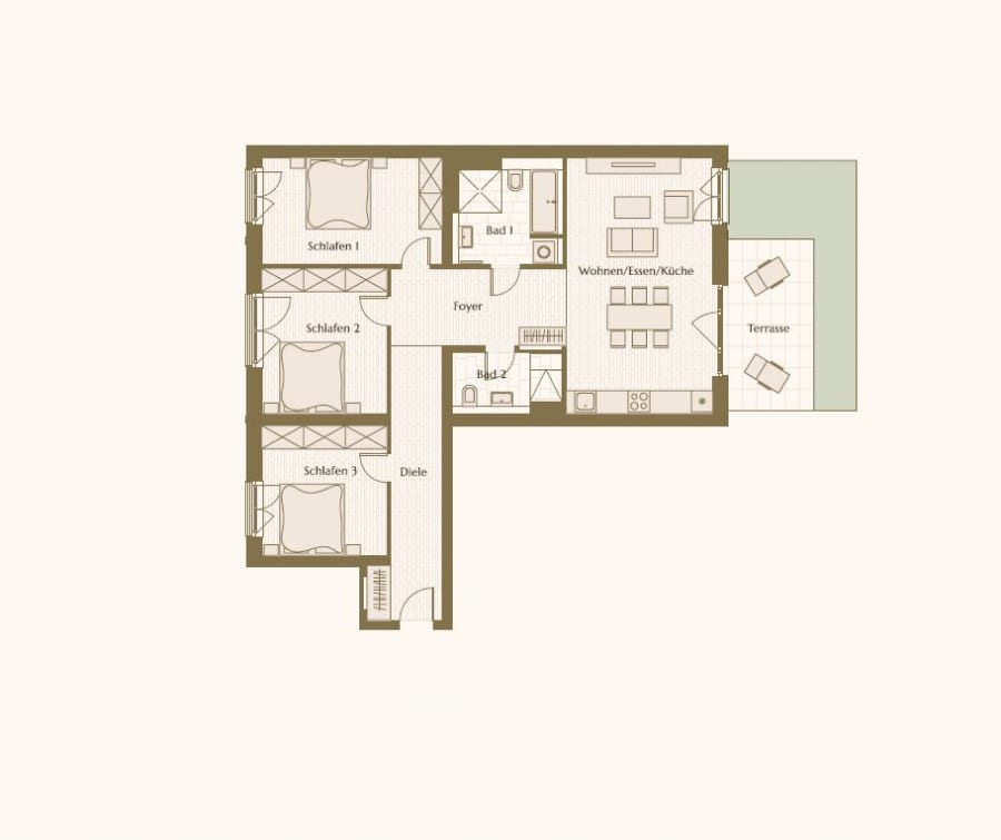 Appartement neuf haut de gamme de 4 pièces avec terrasse dînatoire à vendre entre Mitte et Friedrichshain - Titelbild
