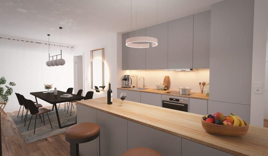 Erstklassige 2-Zi Neubauwohnung mit Balkon & A+ Energieeffizienz - Küche