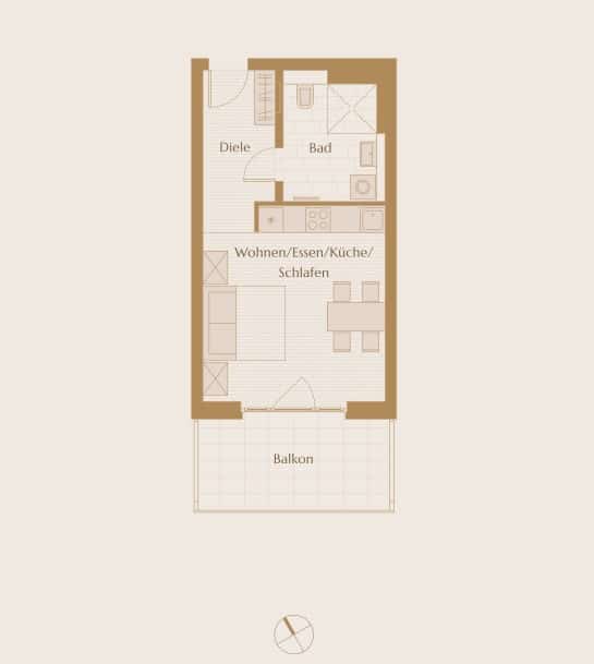 Unique property investment: Brand-new apartment with balcony close to Alexanderplatz - Floor plan