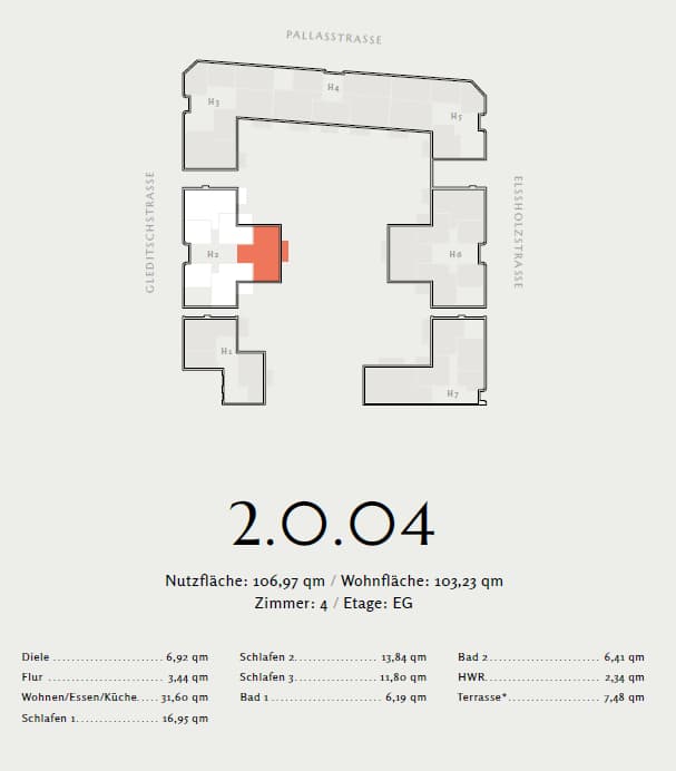 Luxury 4-room apartment with terrace for sale in best Schöneberg's area - Bild