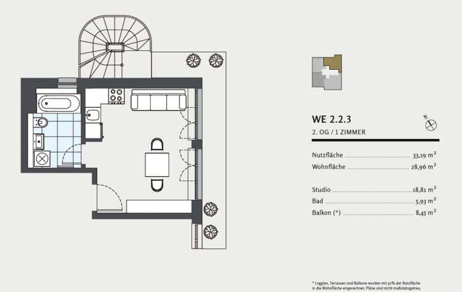Recently sold: Ready to move: Brand-new apartment with balcony in Weitlingkiez - Floor plan