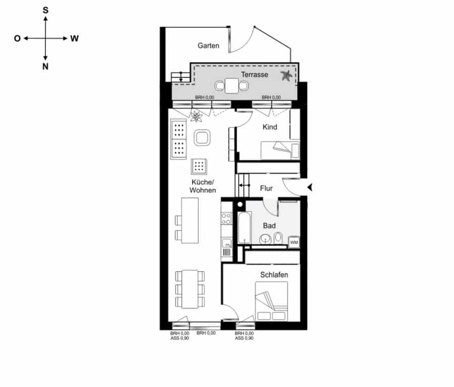 Next to Humannplatz - Prenzlauer Berg! Brand-new 3-rooom apartment with garden - Floor plan