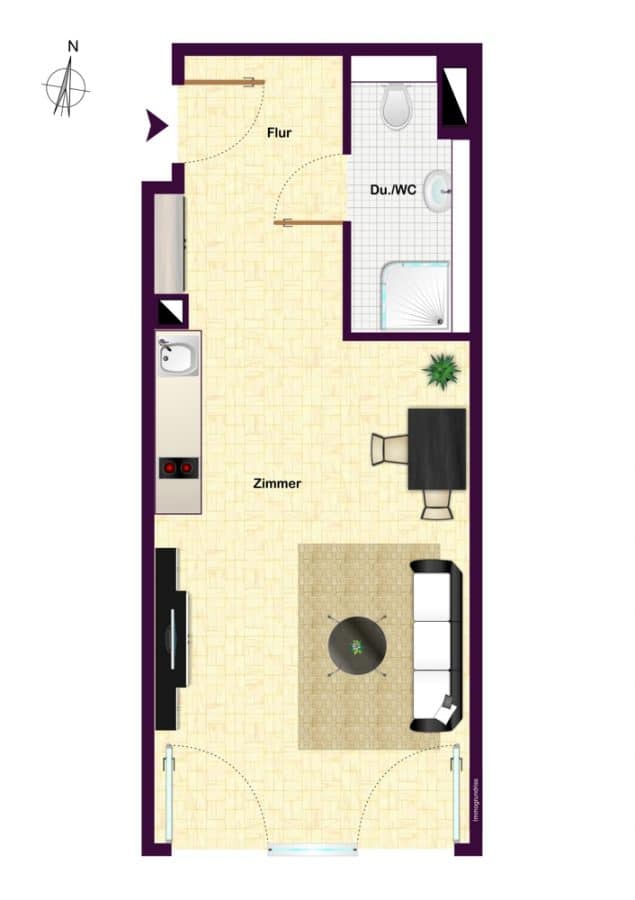 Sold by First Citiz: Excellent investment property: New-build apartment 2min from Tempelhofer Feld - Floor plan