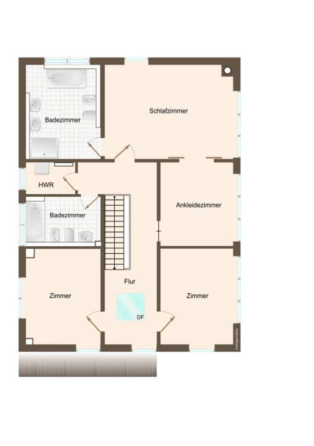 Perfektes Einfamilienhaus mit 4 Schlafzimmern, Pool, großem Garten und 3 Badezimmern! - 1. OG