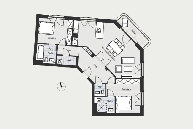 Nollendorfkiez: Moderne 3-Zimmer-Neubauwohnung mit Balkon - Titelbild